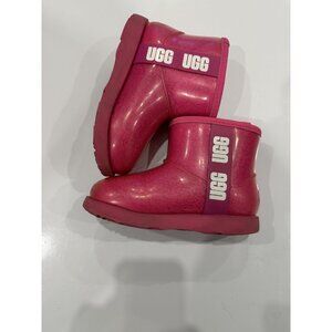 UGG Classic Clear Mini II PINK  Waterproof Snow Boots 1112386K Kids 13